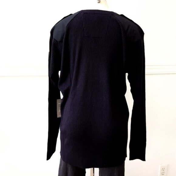 A CUT ABOVE MENS PRO ACRYLIC SECURITY V NECK BLACK SWEATER - Picture 10 of 10